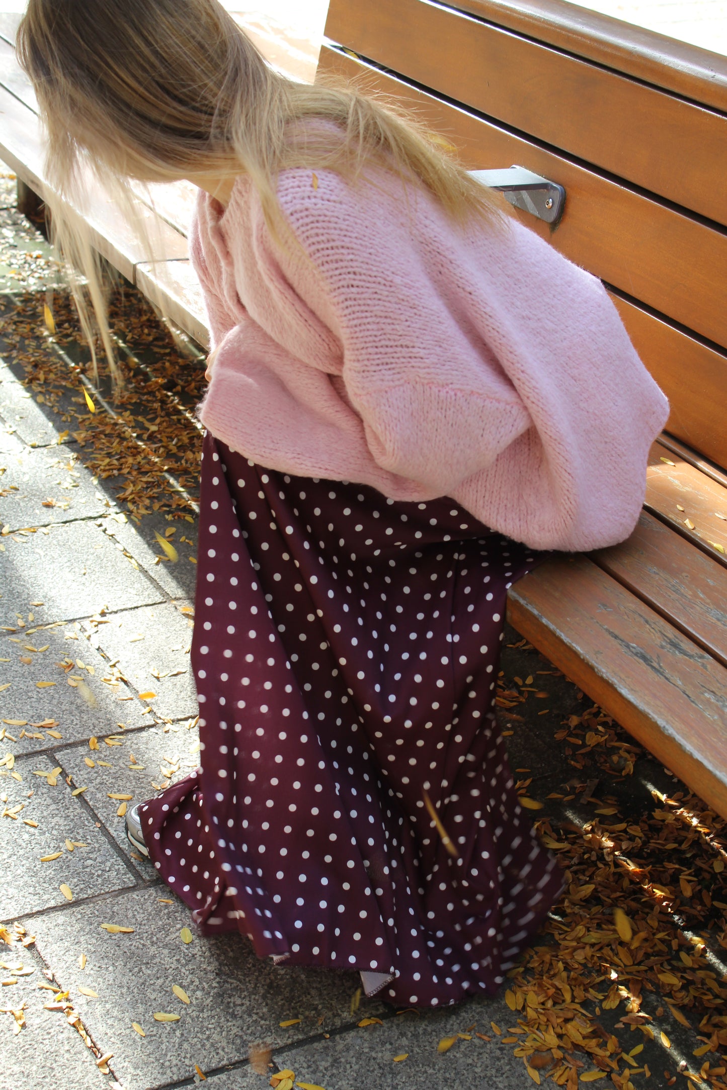 Gilet laine rose