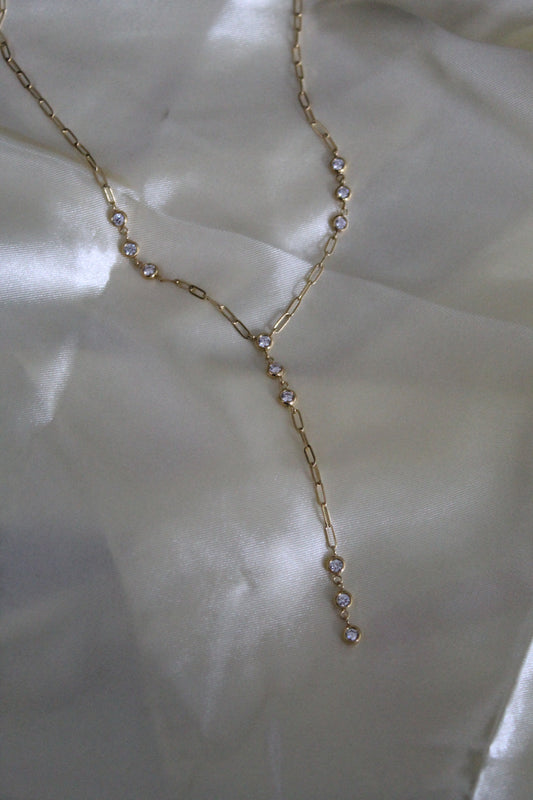 Collier sautoir strass