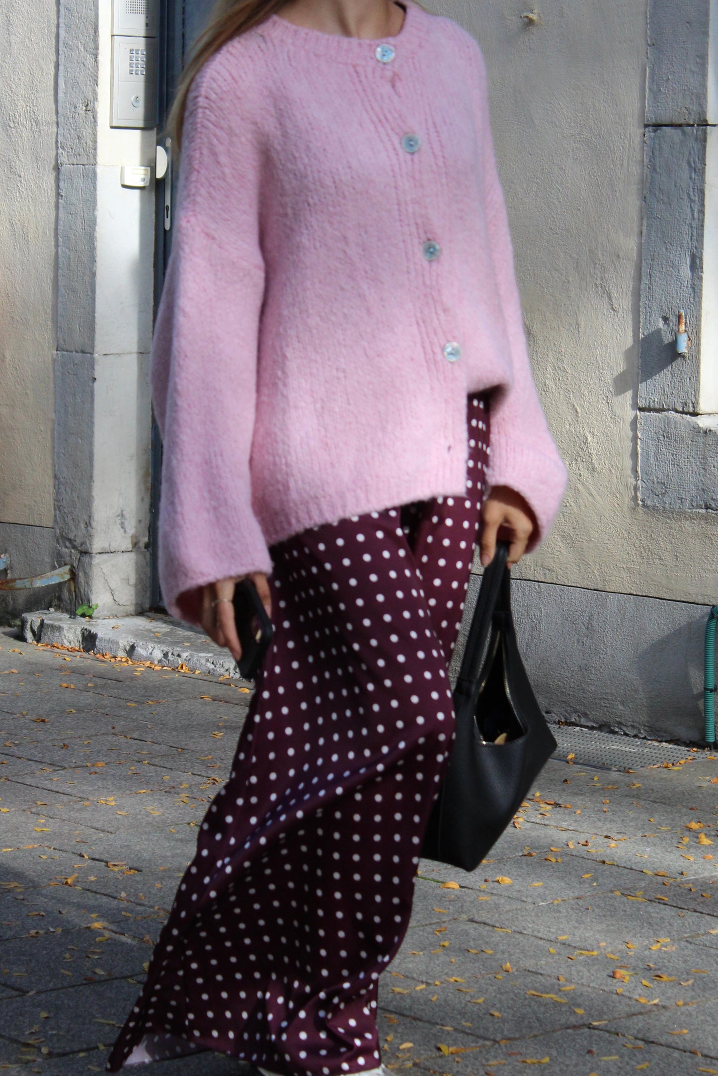 Gilet laine rose