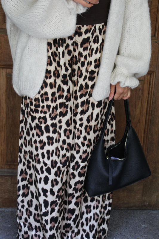 Pantalon léopard satiné