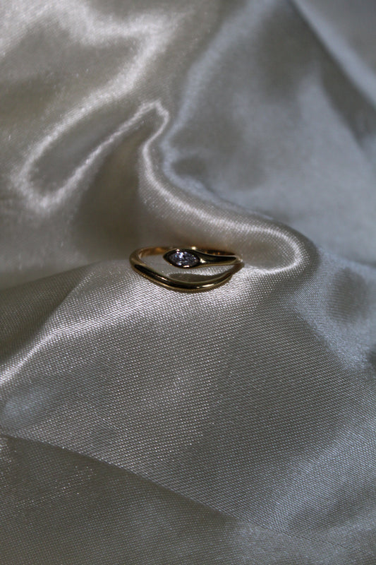 Bague serpent strass