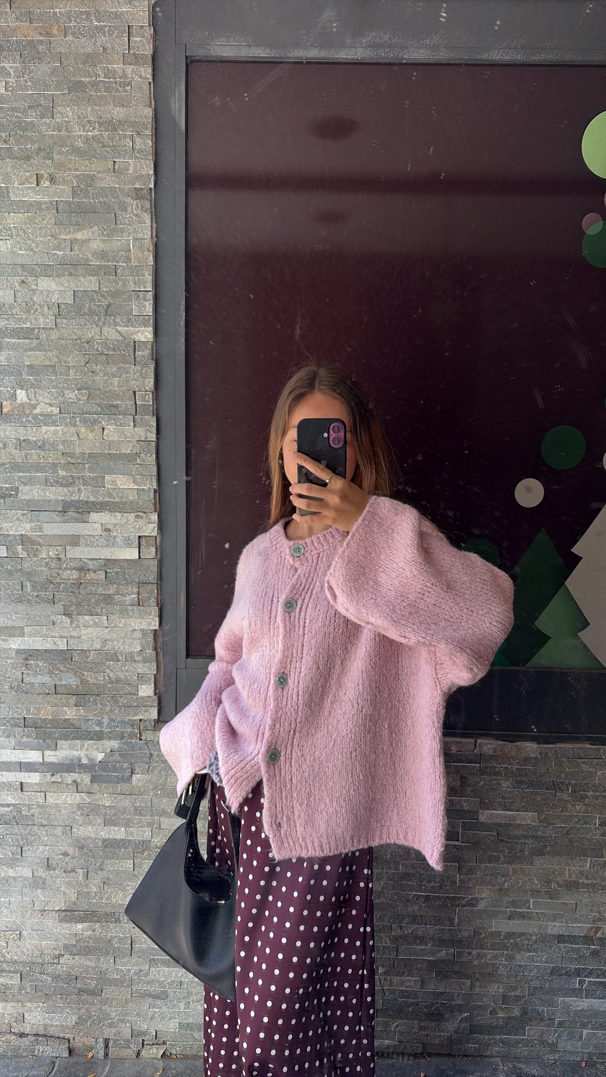 Gilet laine rose