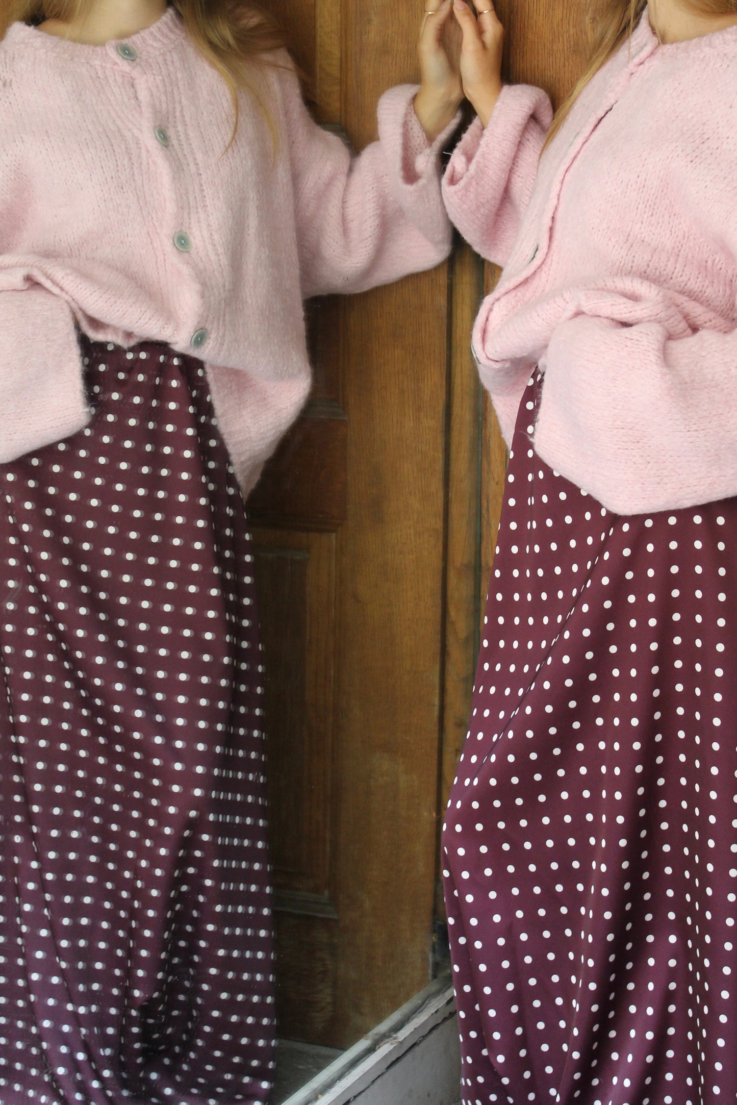 Gilet laine rose