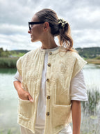 Veste sans manche - Crème