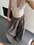 Pantalon carreaux - Marron