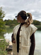Veste sans manche - Crème