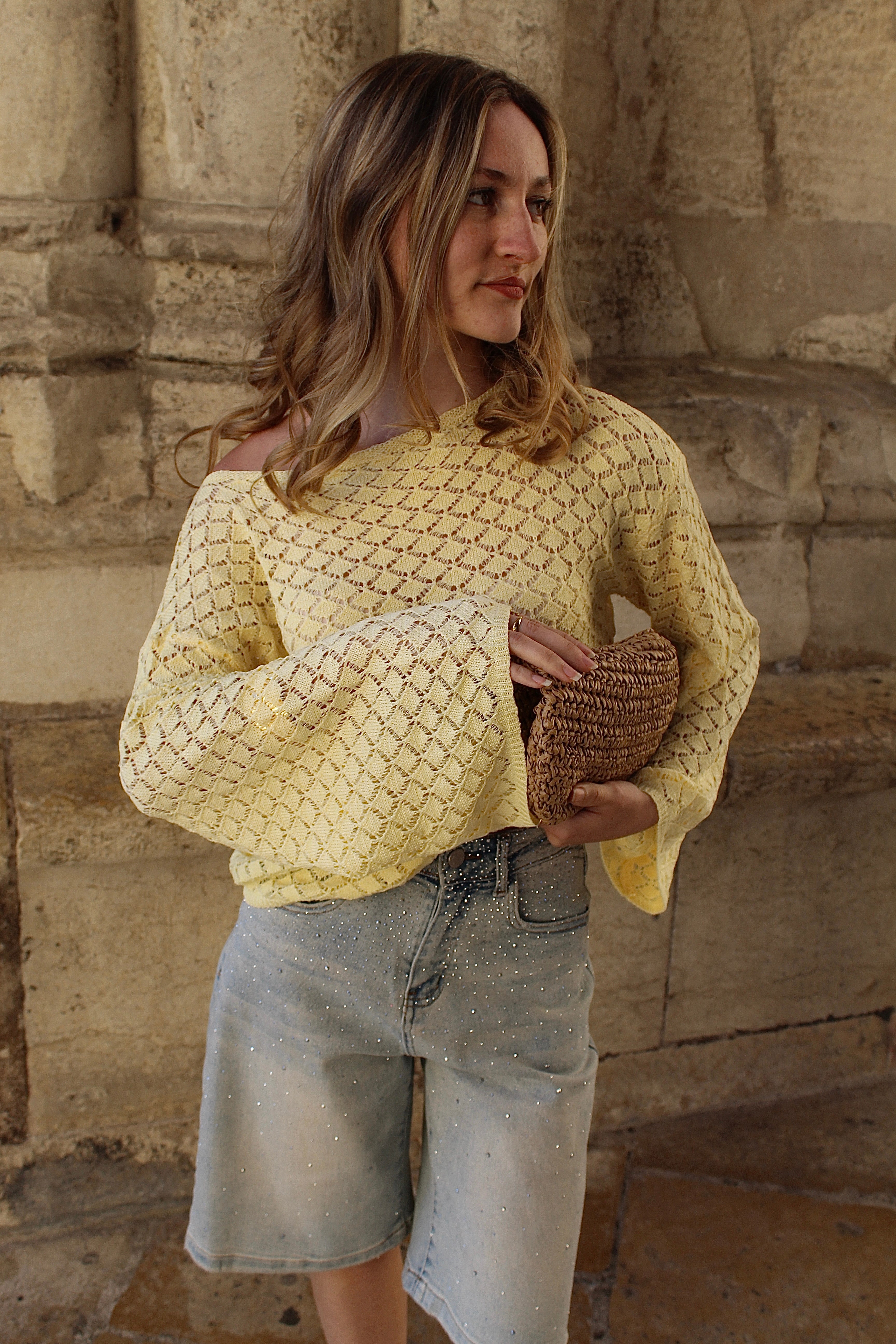 Ensemble crochet jaune