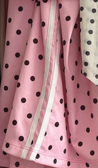 Pantalon à pois rose