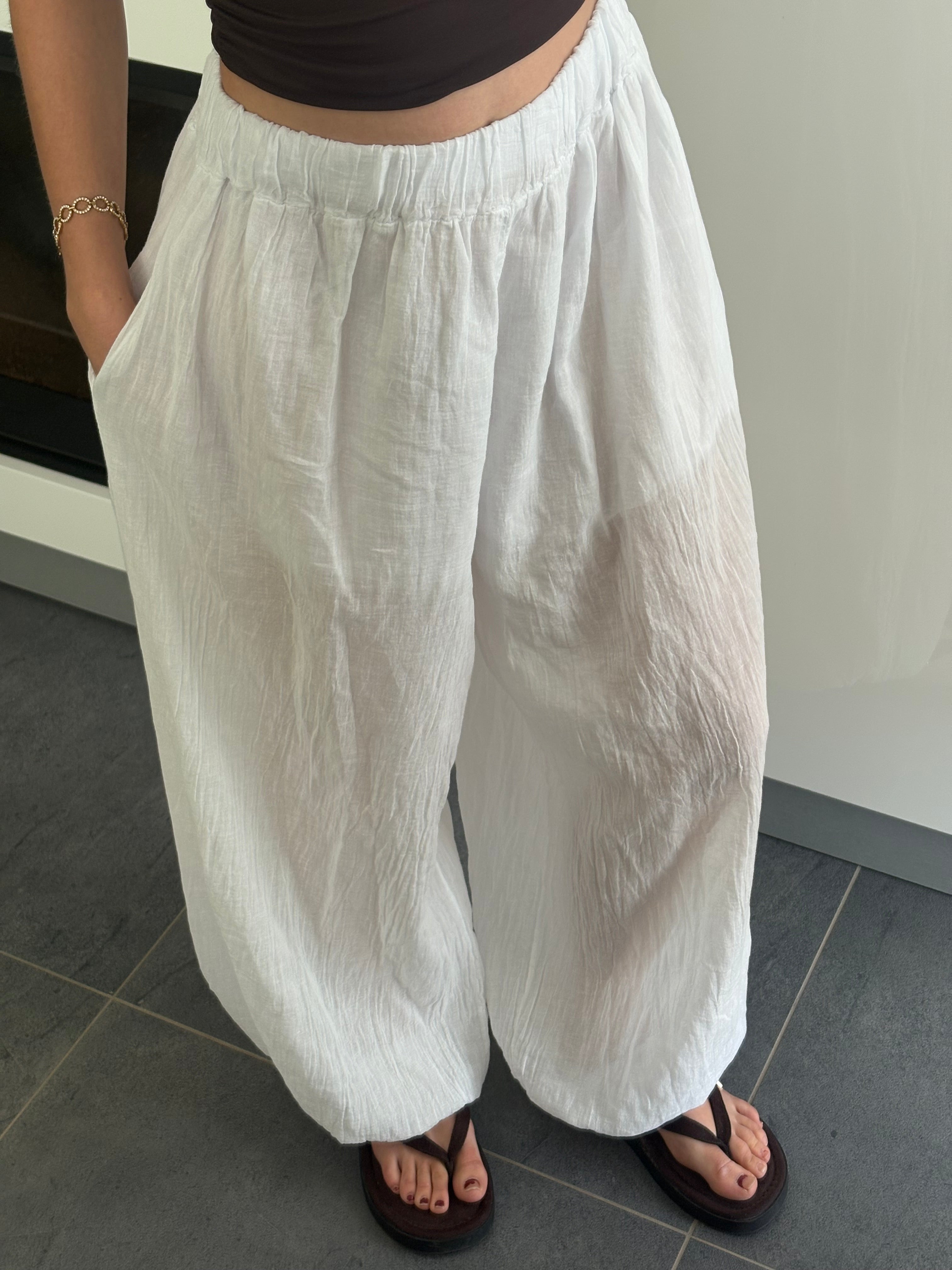 Pantalon ballon - Blanc