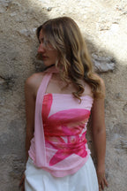 Top bustier fleur