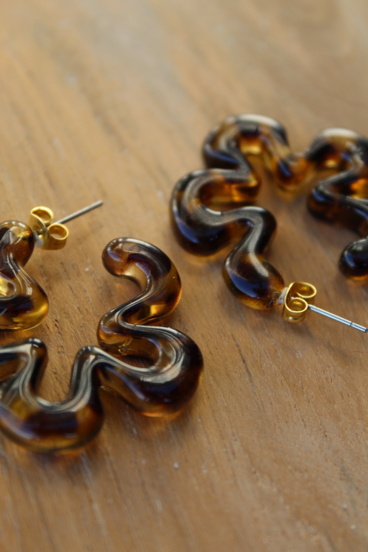 Boucle d’oreilles fleur léopard