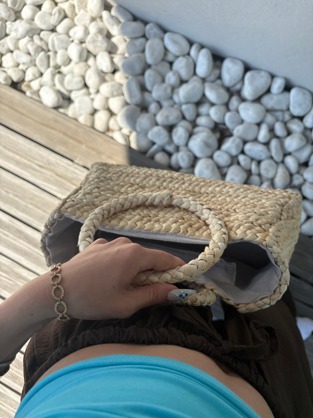 Sac tressé en paille