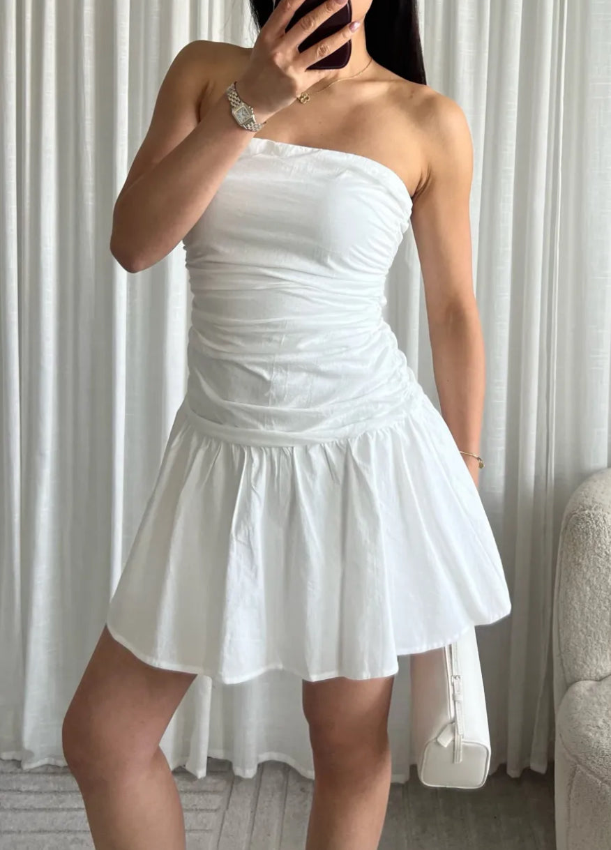 Robe bustier drapée