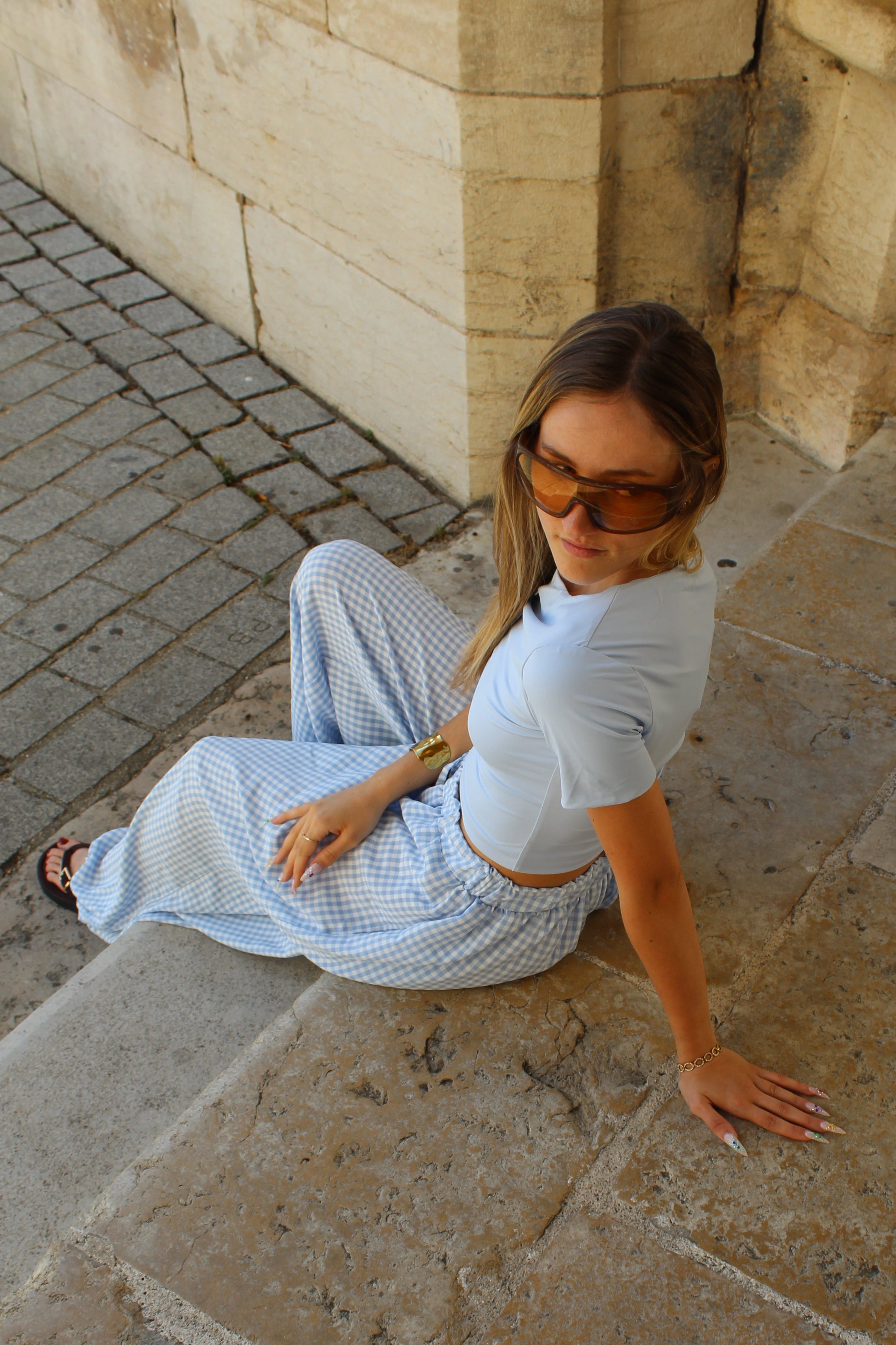 Top basique - Bleu