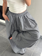Pantalon carreaux - Marine