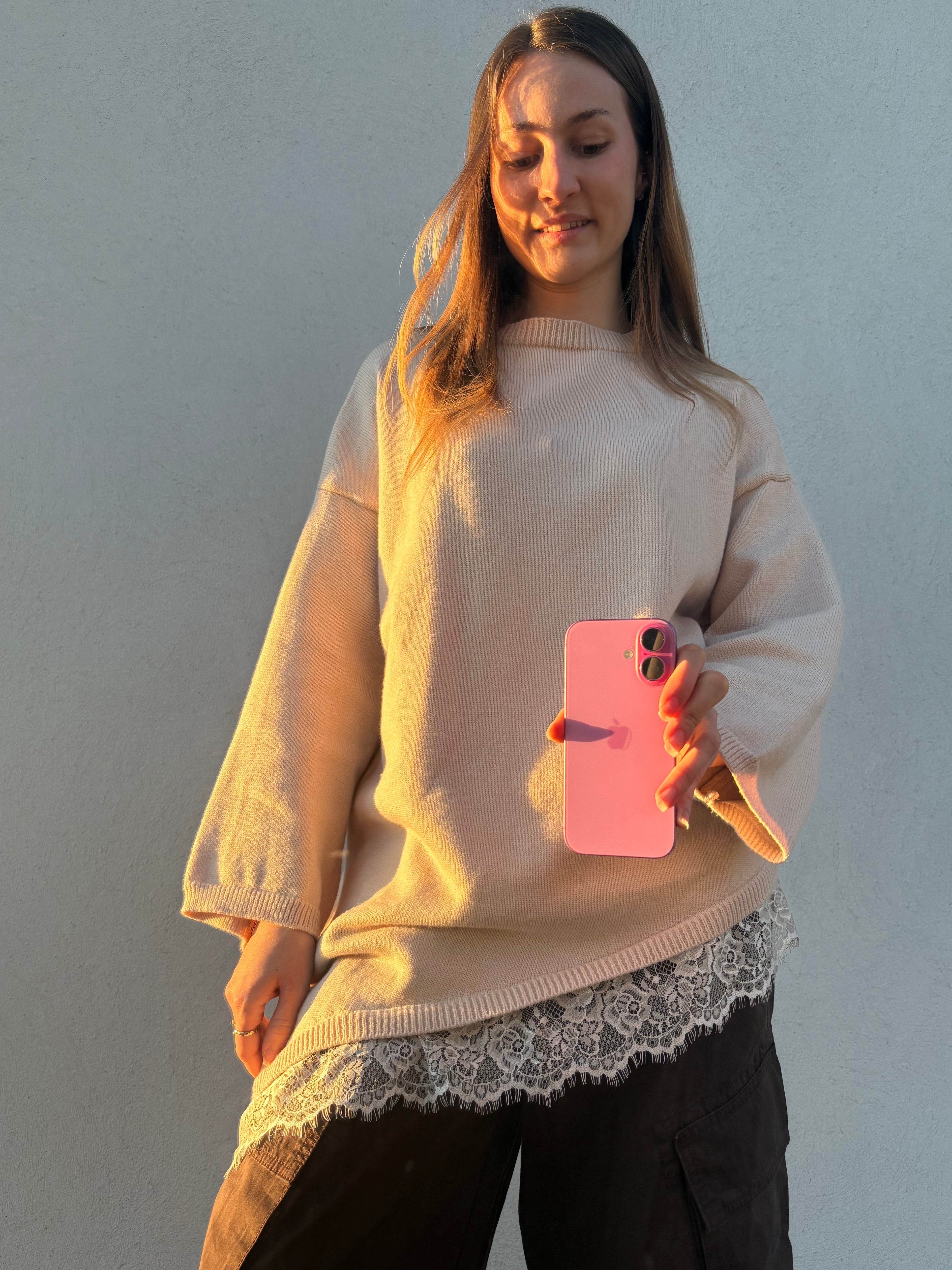 Pull dentelle