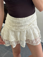 Jupe short dentelle