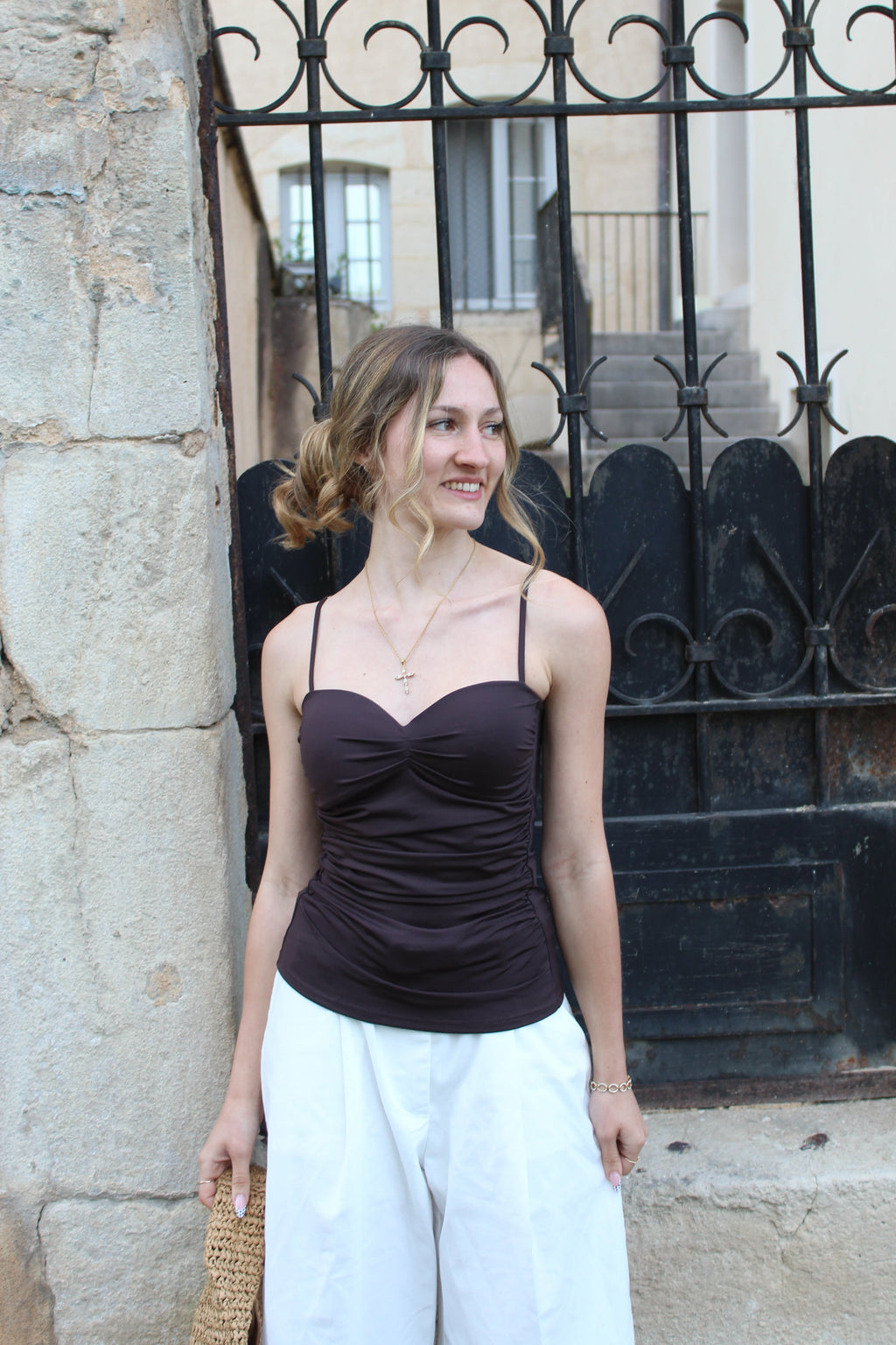 Top Romy - Marron