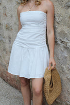 Robe bustier drapée