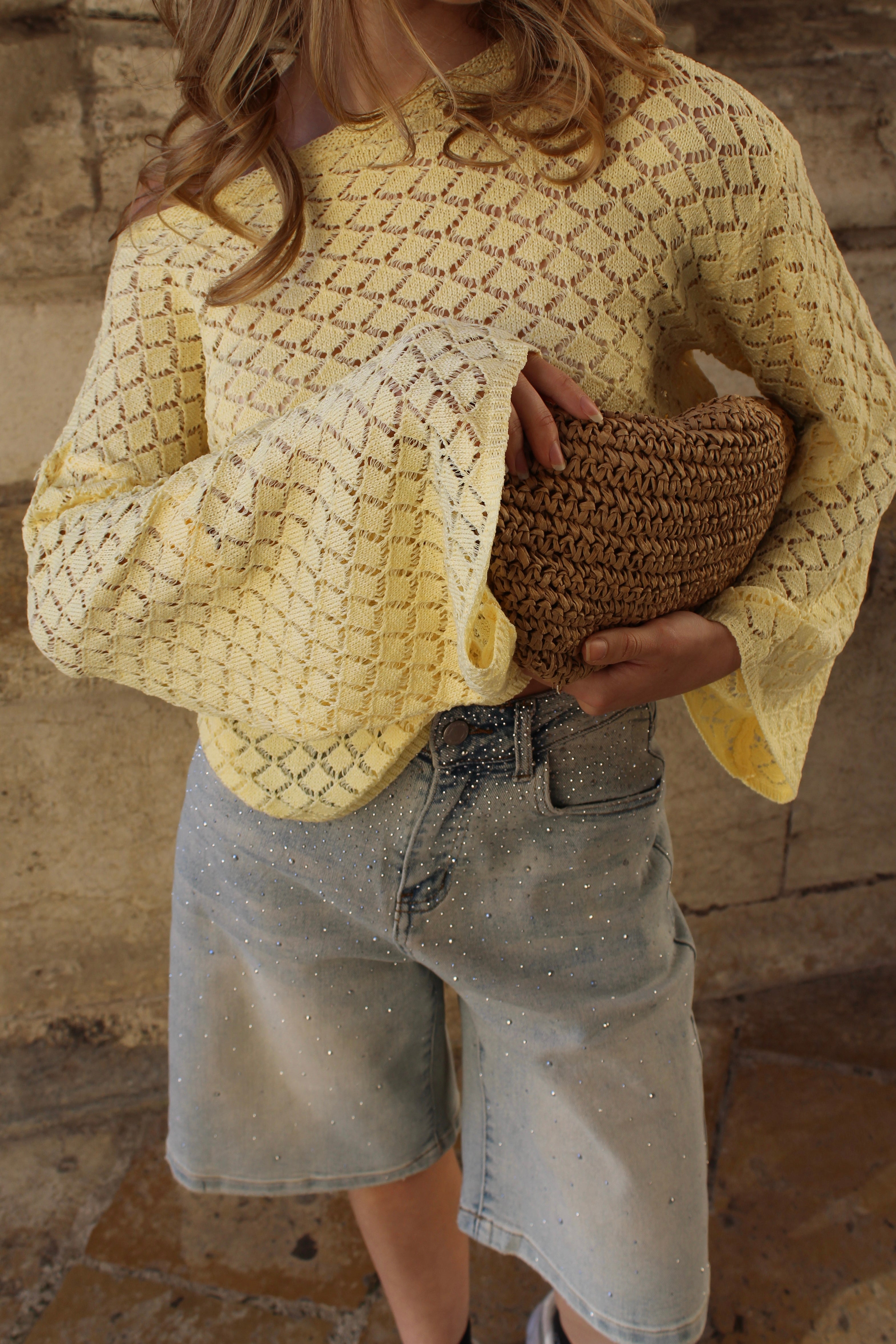 Ensemble crochet jaune