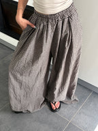 Pantalon carreaux - Marron
