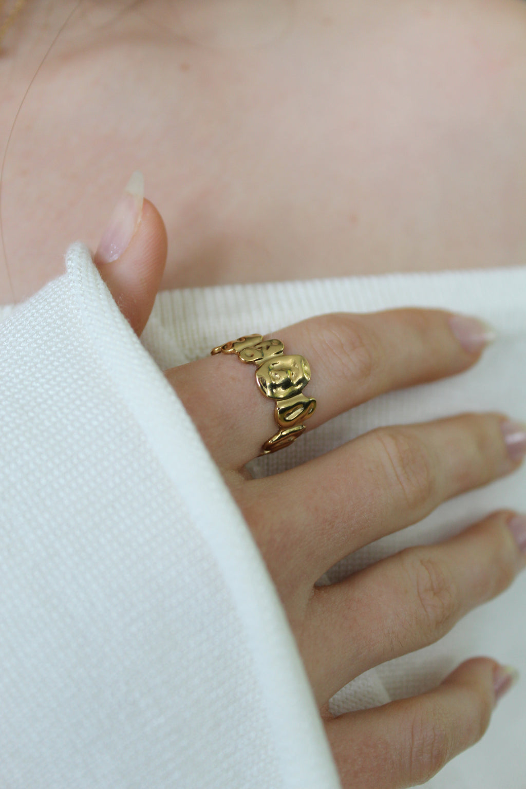 Bague martelée