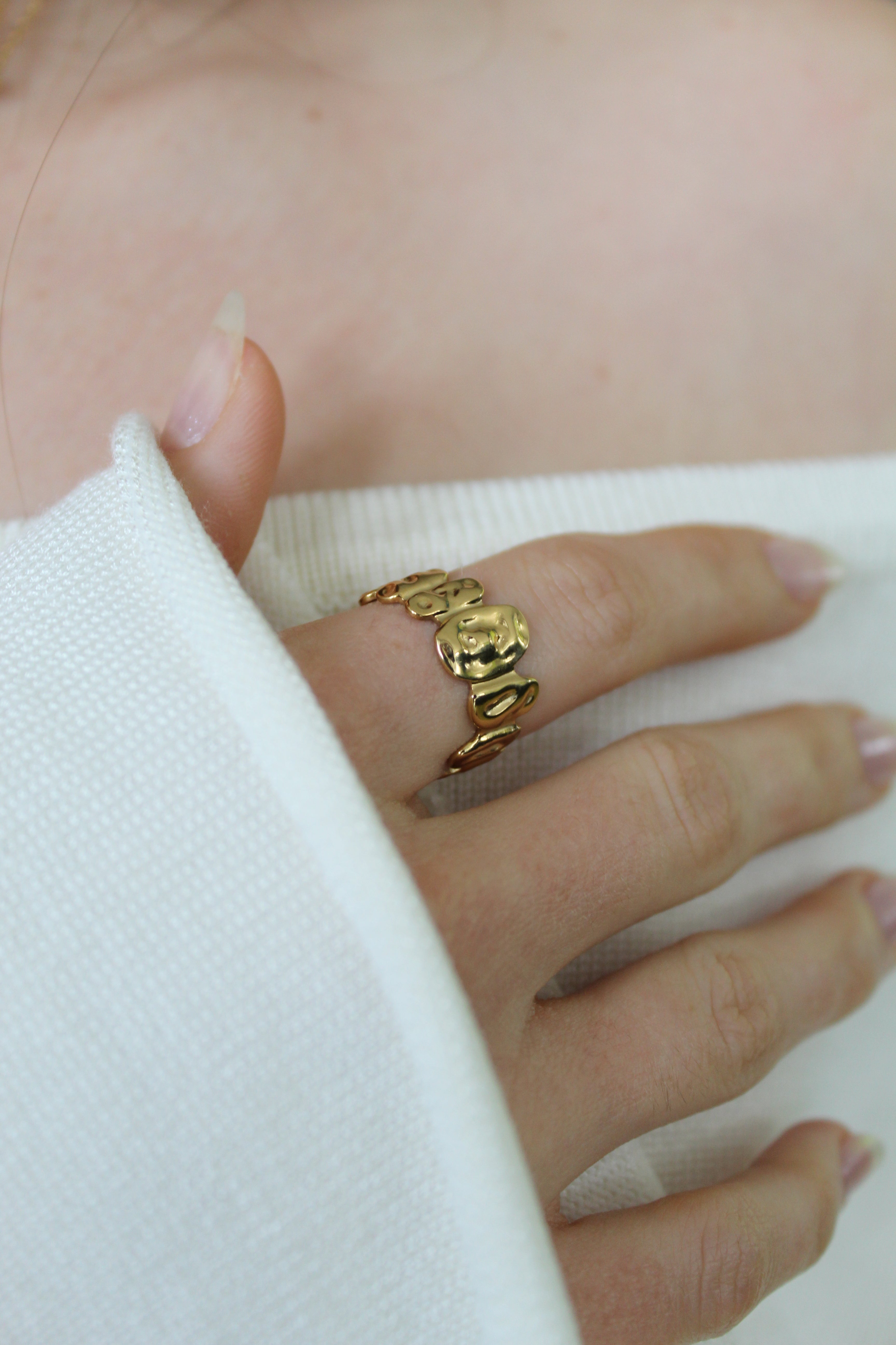 Bague martelée