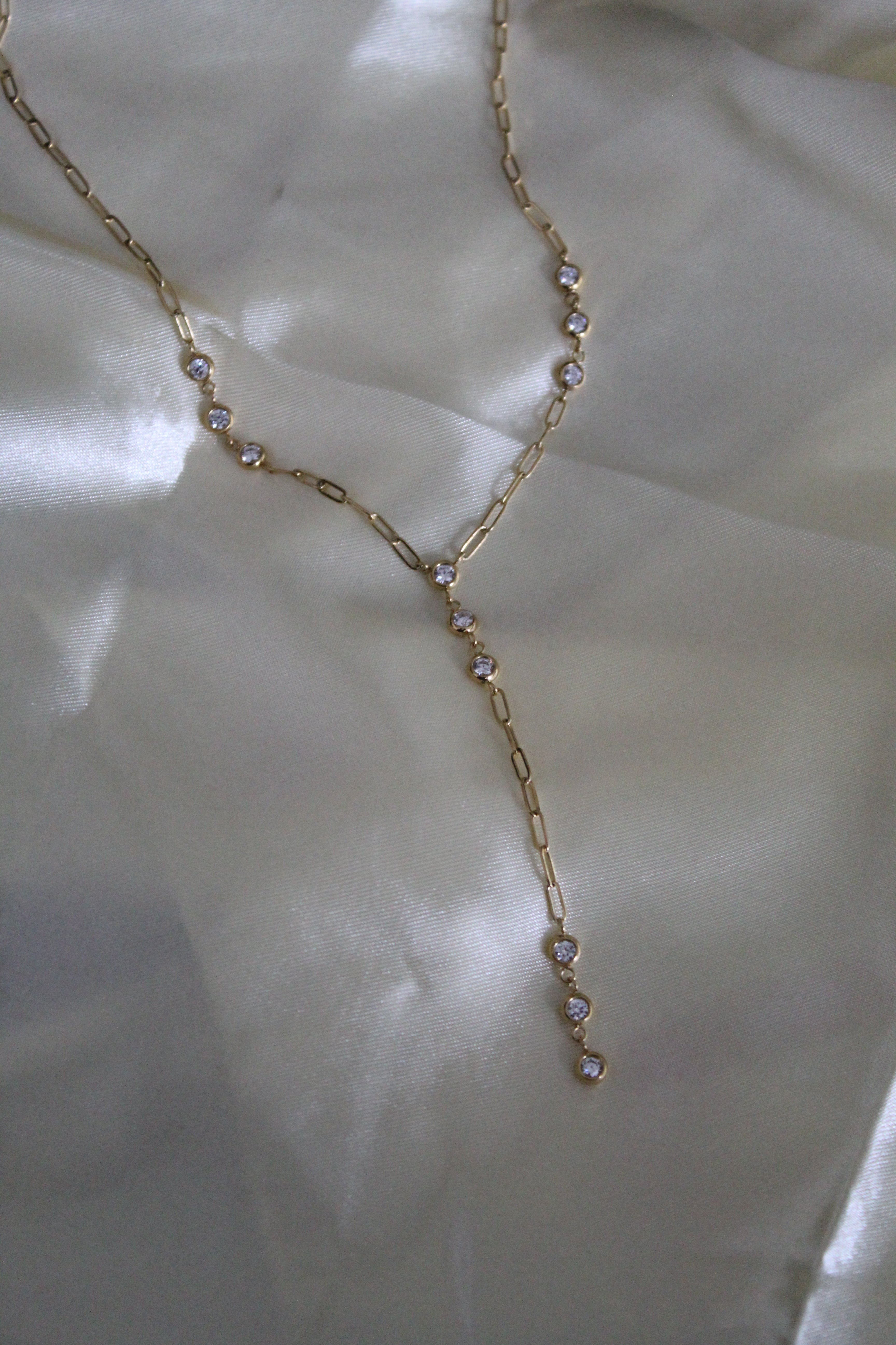 Collier sautoir strass