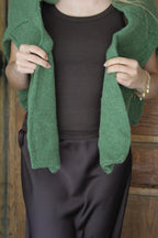 Jupe satin marron
