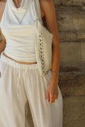 Sac clou argenté - Blanc