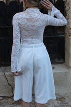 Top dentelle blanc
