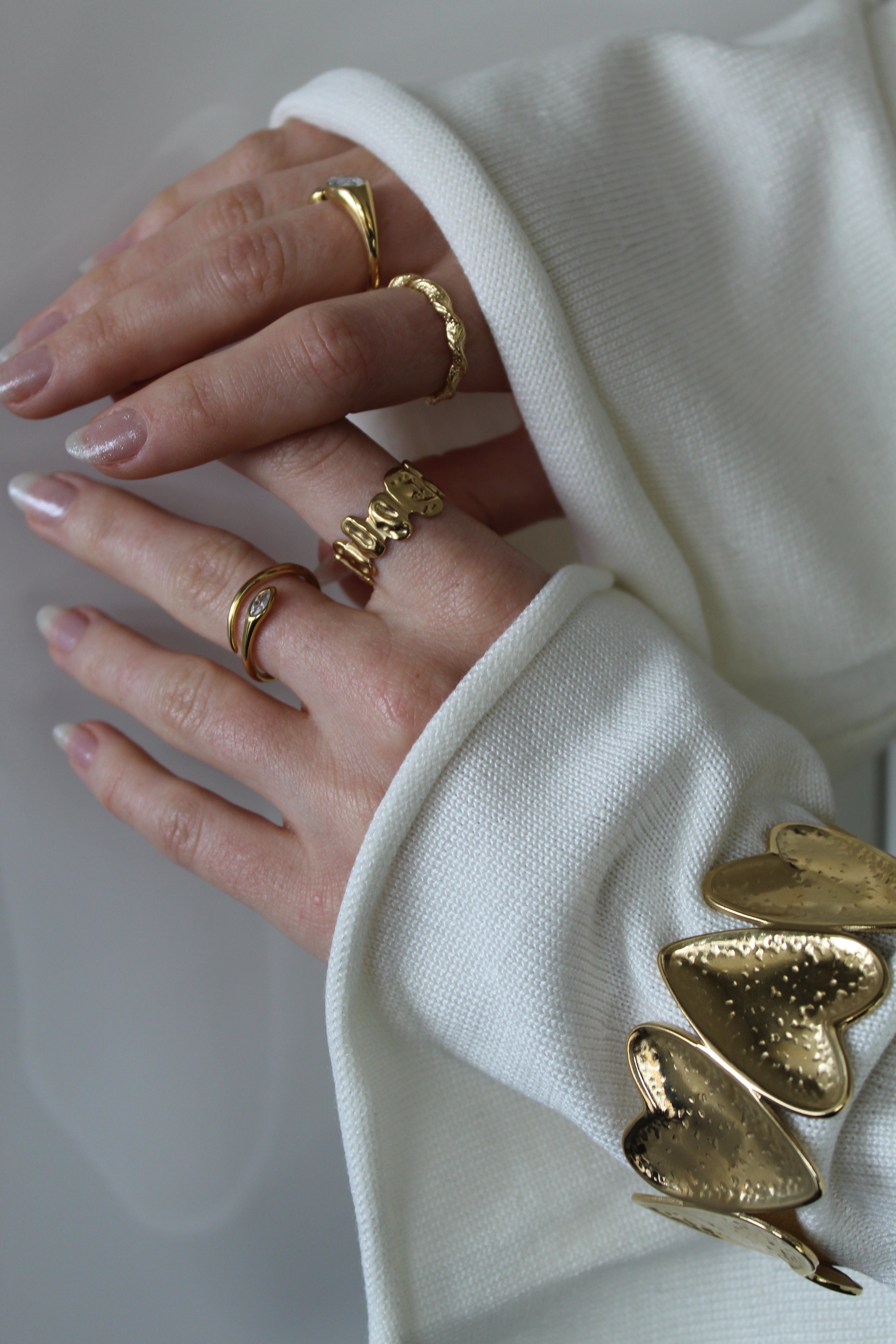 Bague martelée