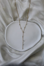 Collier Y strass