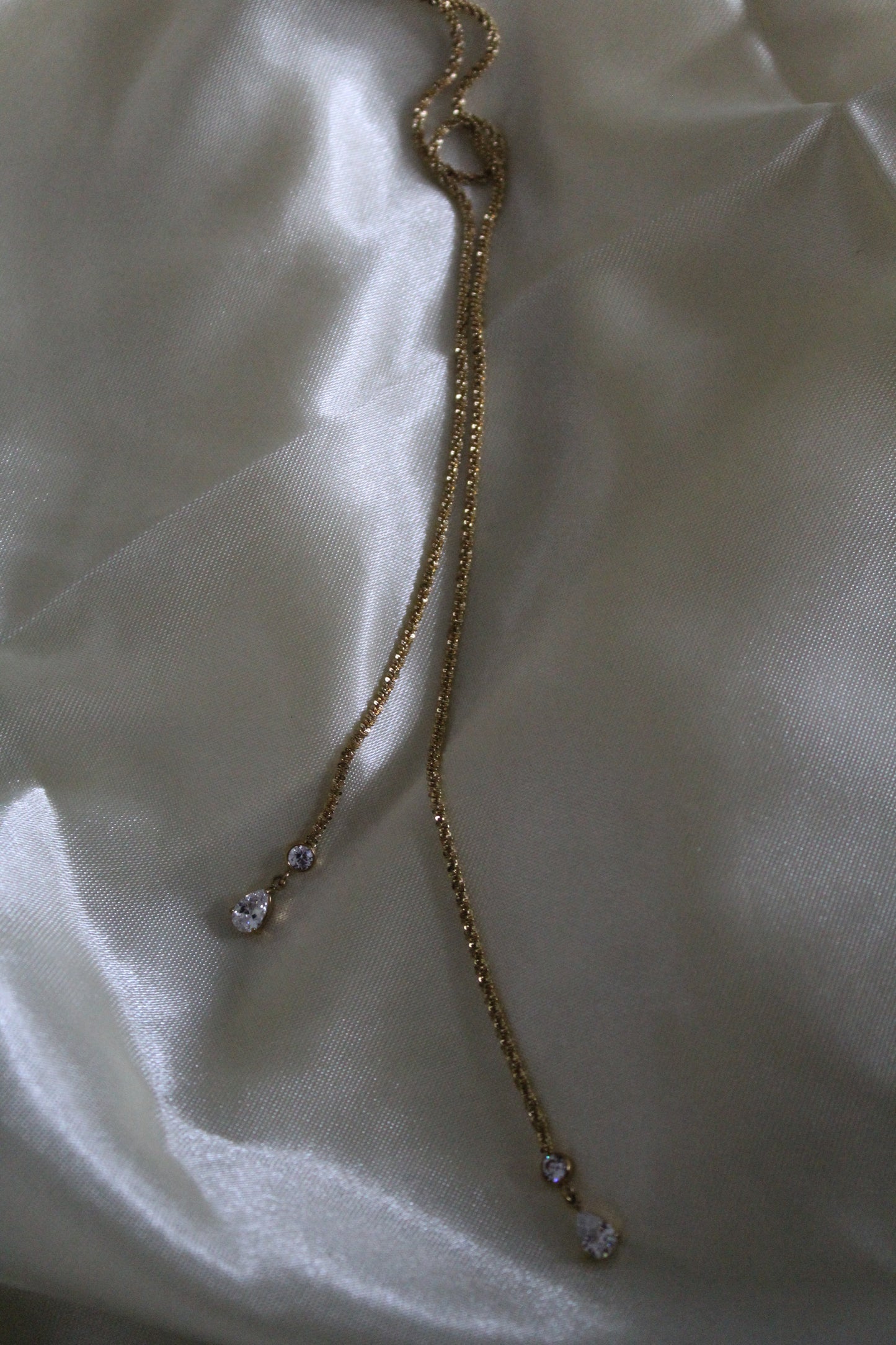 Collier sautoir strass