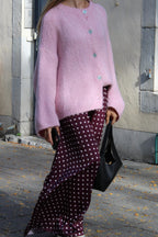 Gilet laine rose