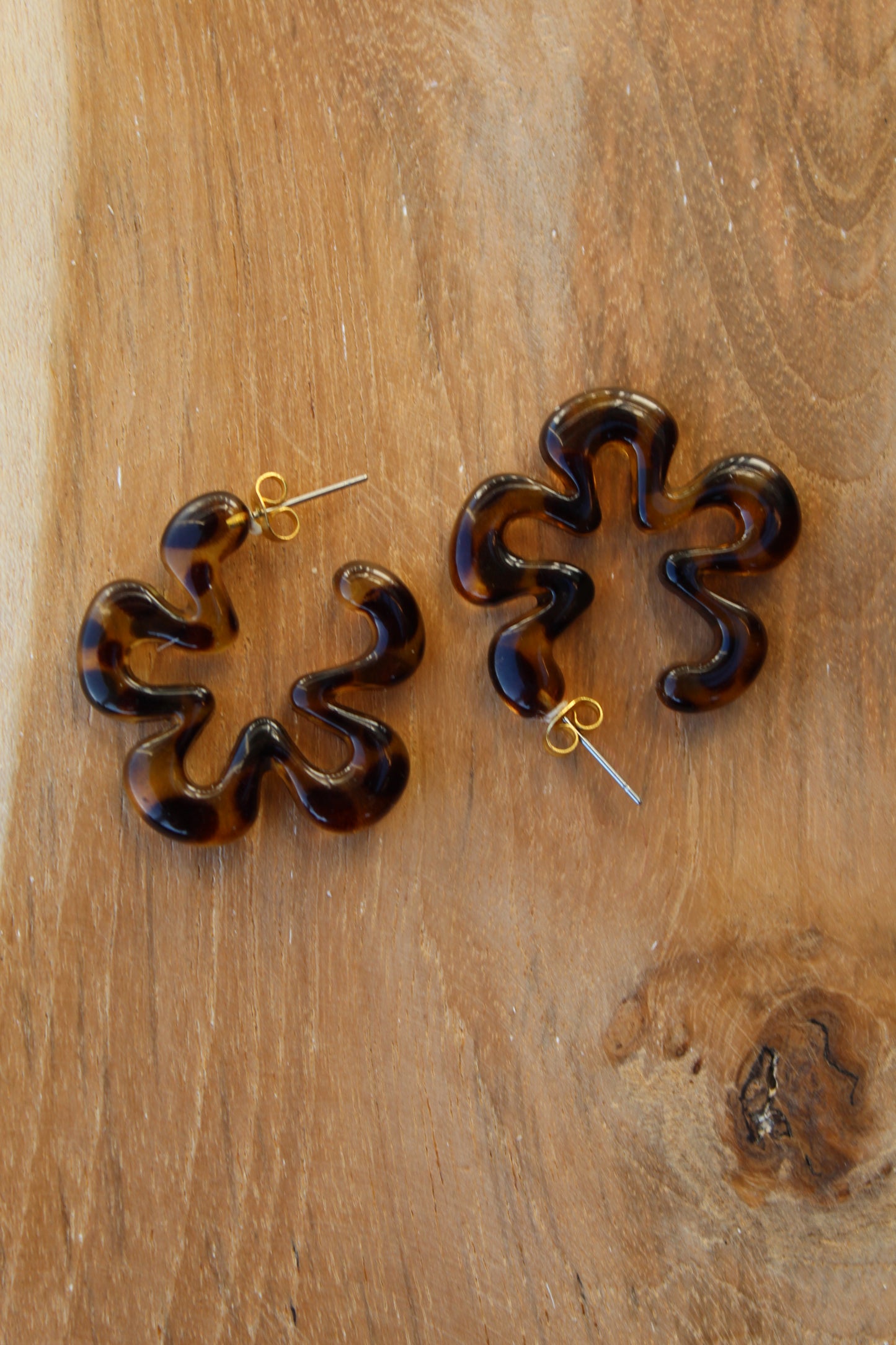 Boucle d’oreilles fleur léopard