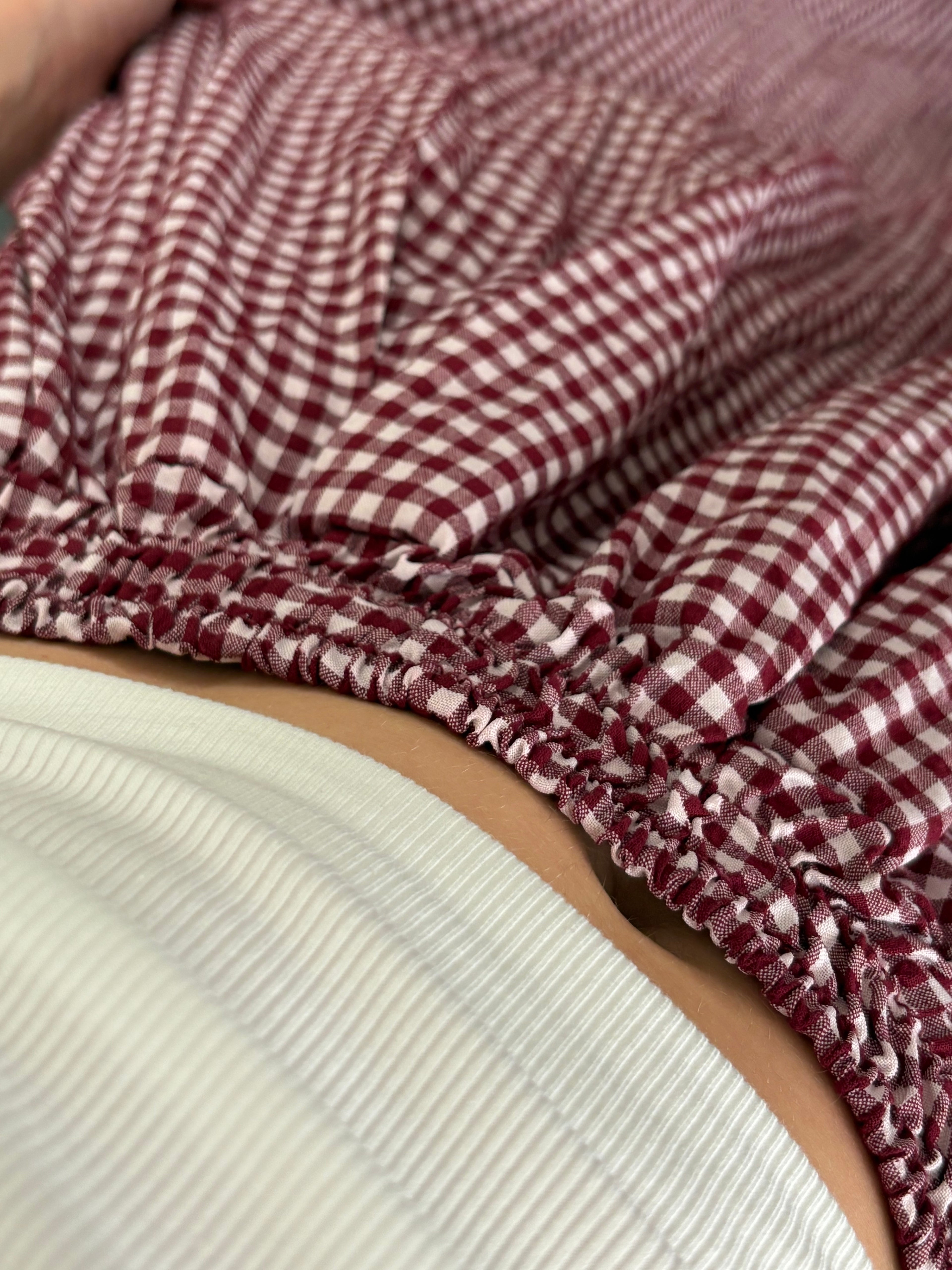 Pantalon carreaux - Bordeaux (précommande)