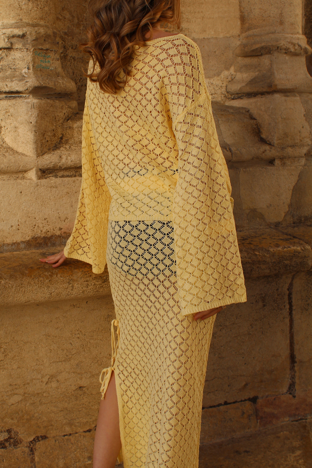 Ensemble crochet jaune
