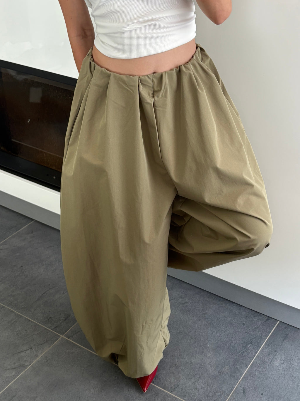 Pantalon bouffant - Kaki