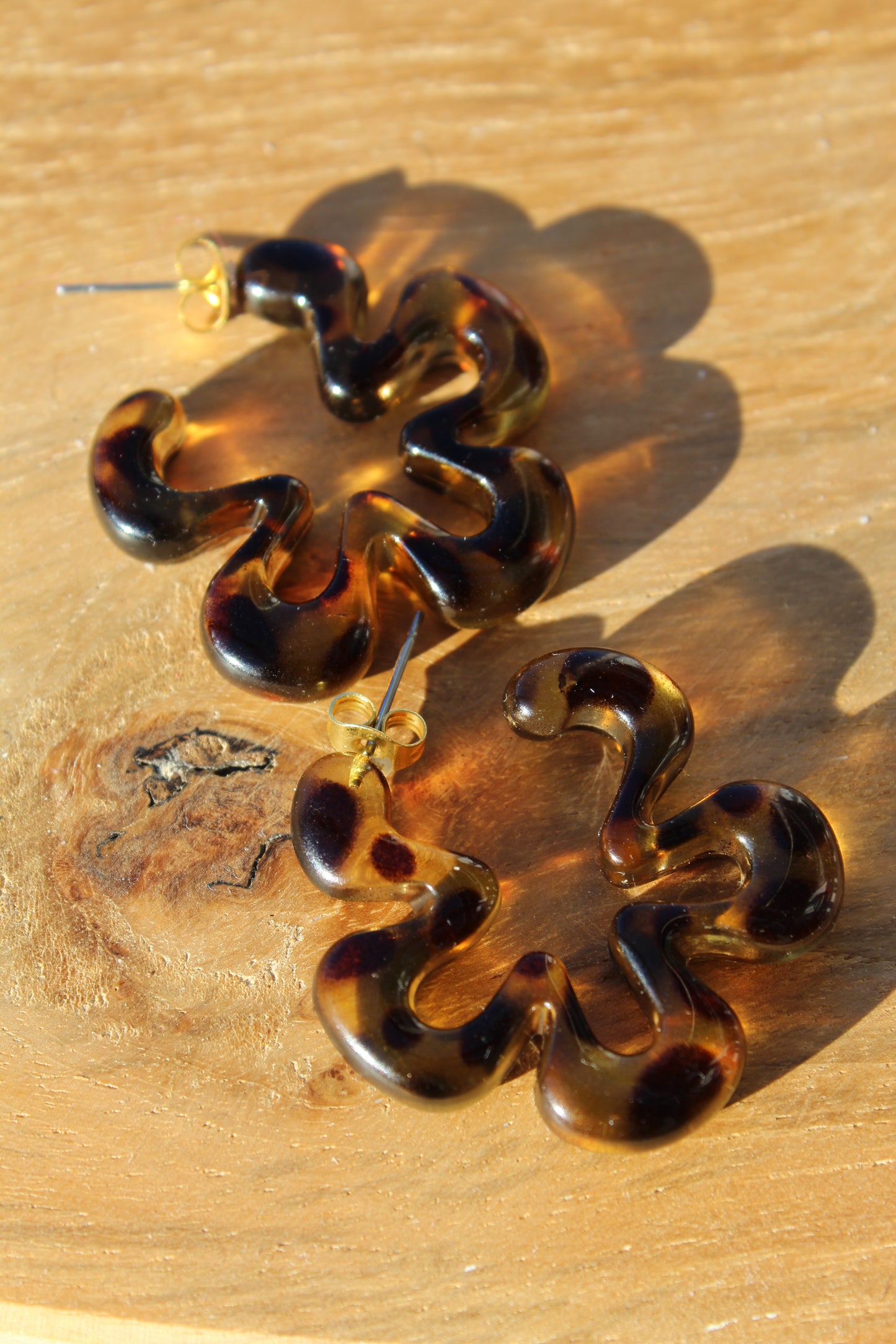 Boucle d’oreilles fleur léopard