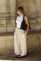 Pantalon ballon vichy - Beige