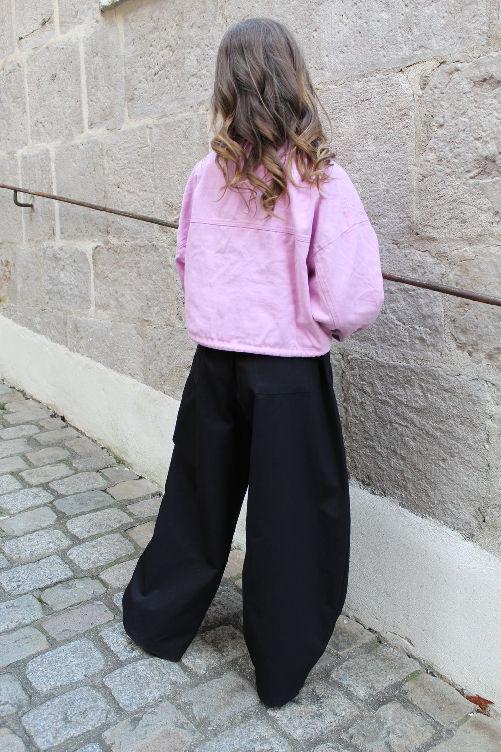 Veste en jean rose