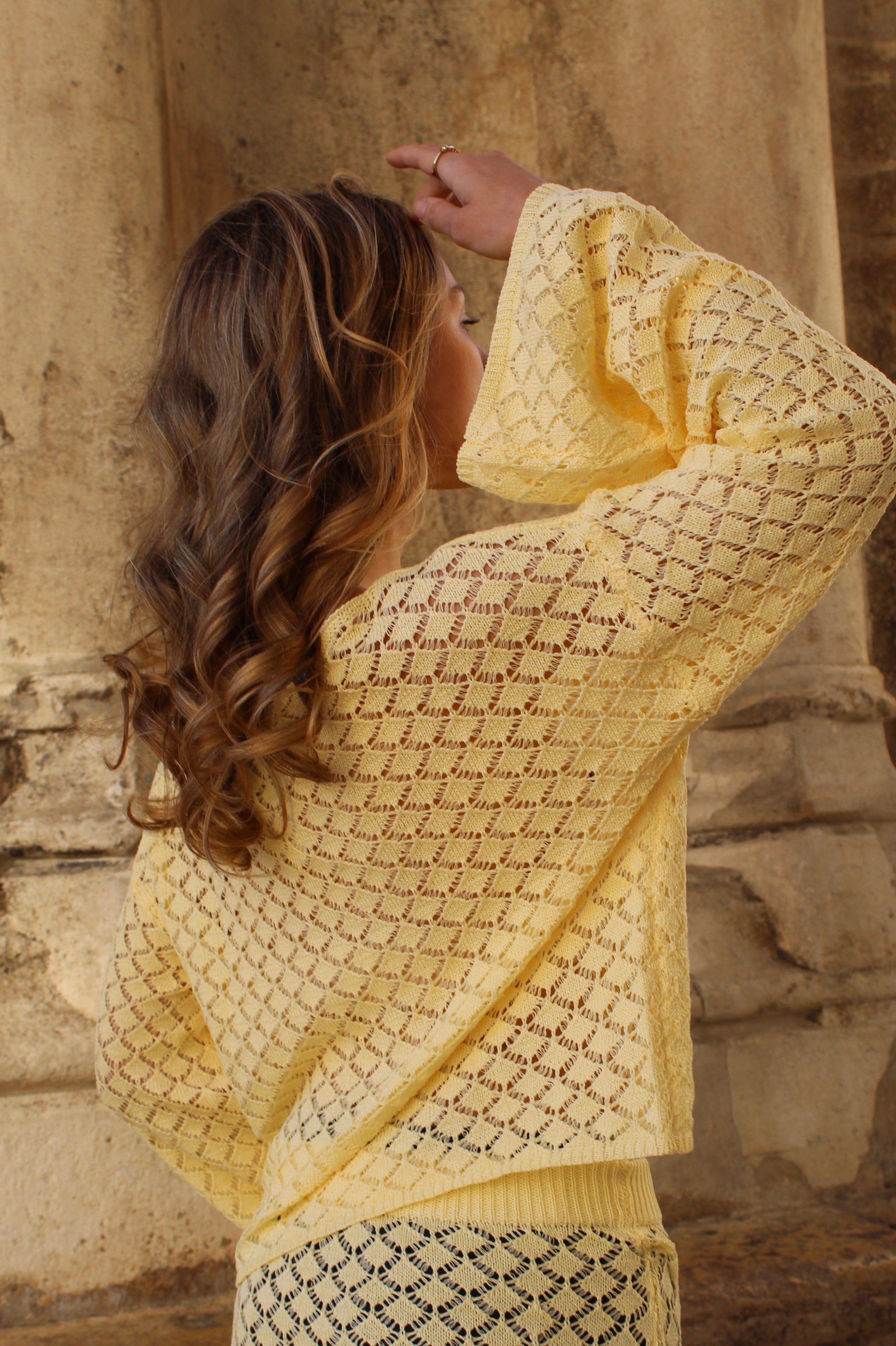 Ensemble crochet jaune