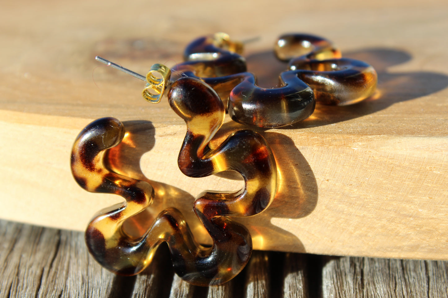 Boucle d’oreilles fleur léopard