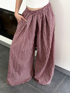 Pantalon carreaux - Bordeaux (précommande)