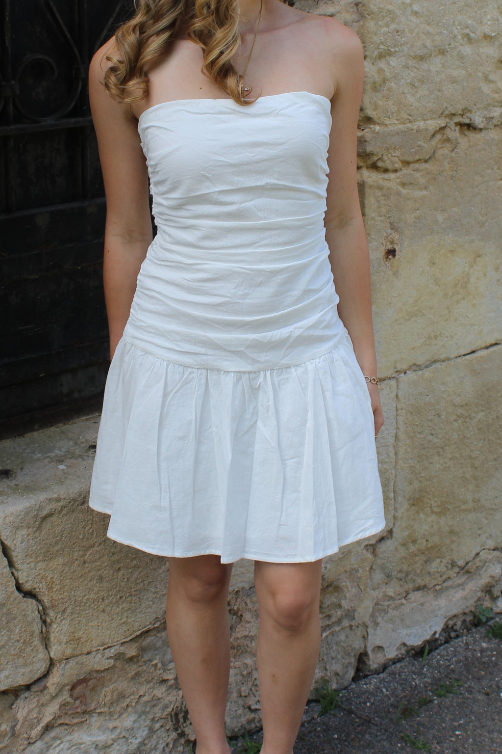 Robe bustier drapée