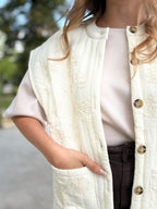 Veste sans manche - Crème