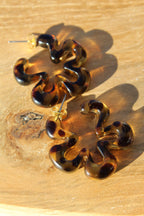 Boucle d’oreilles fleur léopard