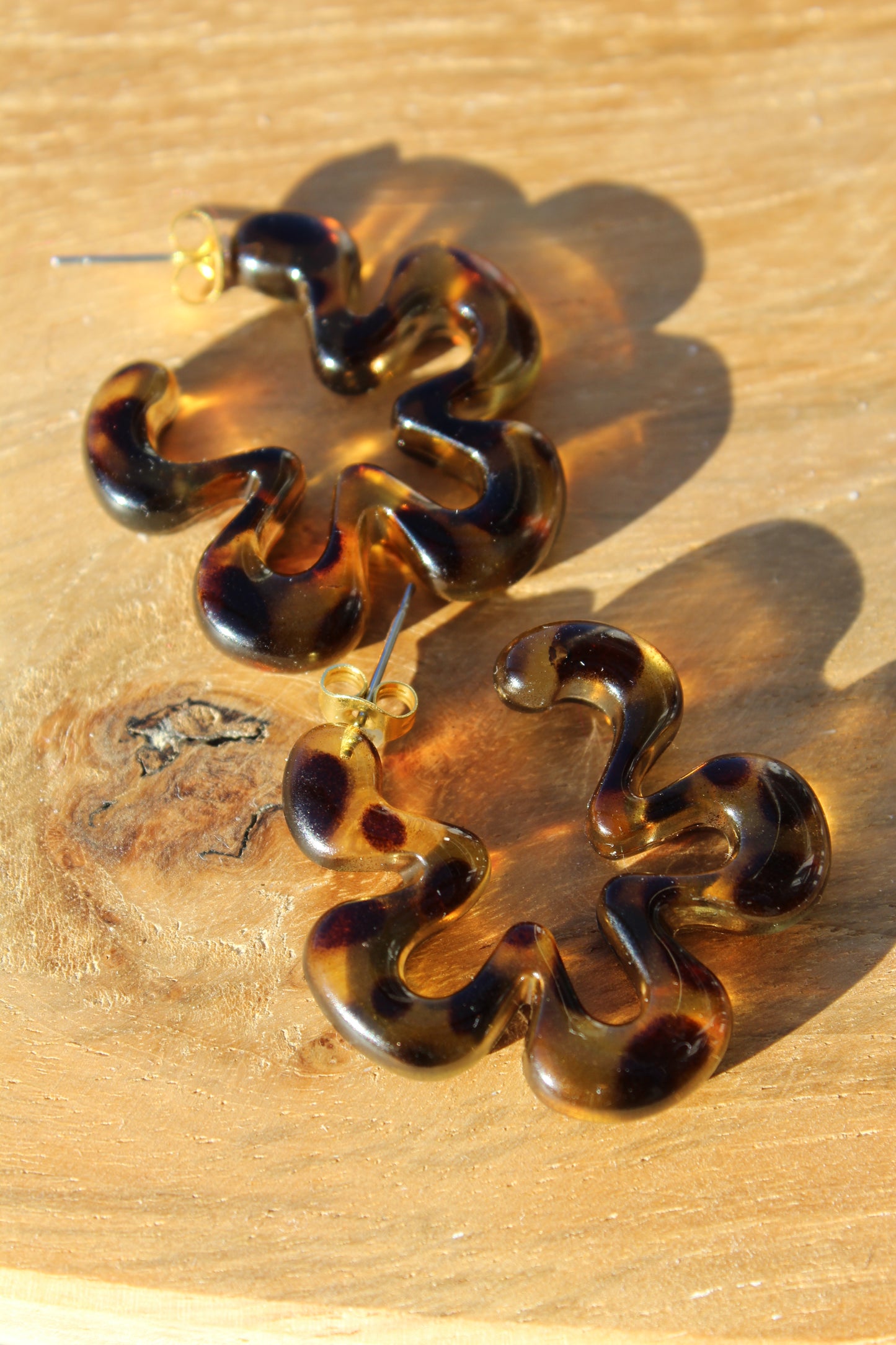 Boucle d’oreilles fleur léopard