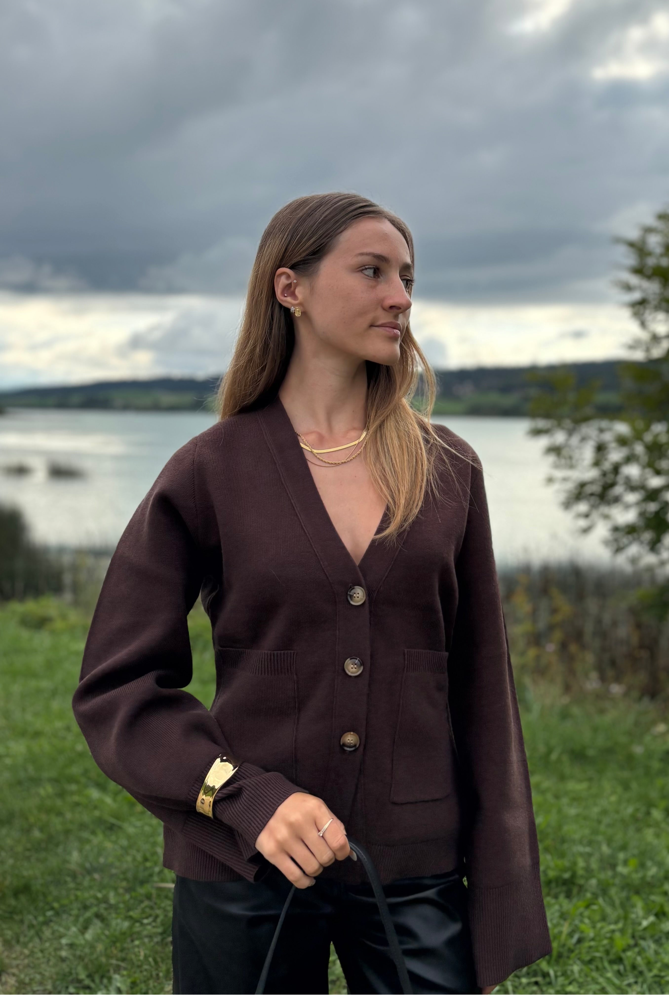 Cardigan cintré - Choco